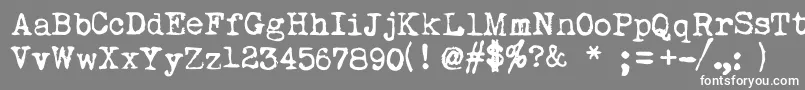 フォントMyunderwood – 灰色の背景に白い文字