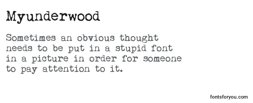 Myunderwood Font