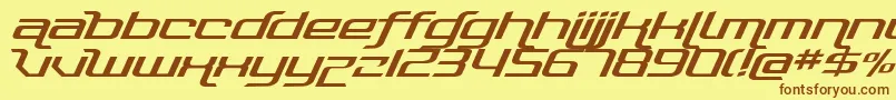 PhotonicaRegular Font – Brown Fonts on Yellow Background