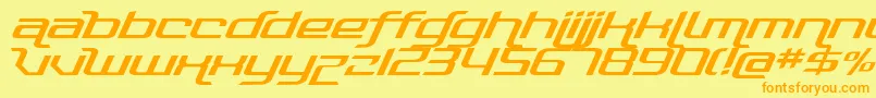 PhotonicaRegular Font – Orange Fonts on Yellow Background