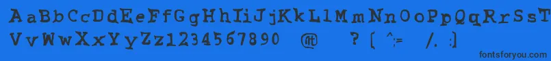 Grubby Font – Black Fonts on Blue Background