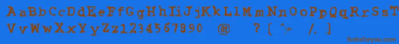 Grubby Font – Brown Fonts on Blue Background