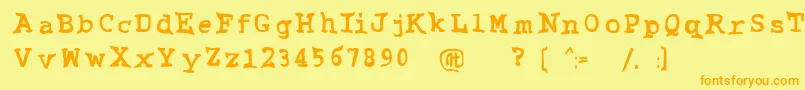 Шрифт Grubby – оранжевые шрифты на жёлтом фоне