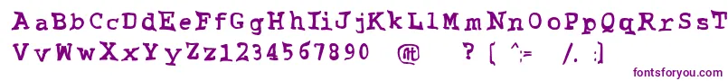 Grubby Font – Purple Fonts on White Background