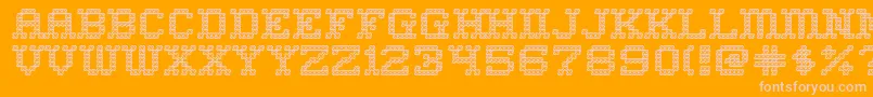 Homesweo Font – Pink Fonts on Orange Background