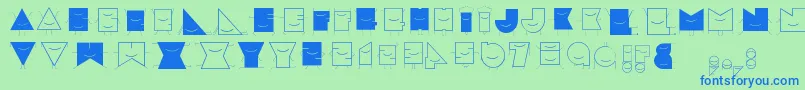 Speciale Font – Blue Fonts on Green Background