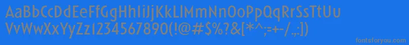 フォントLinotypeSpitzBook – 青い背景に灰色の文字