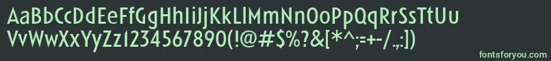 Шрифт LinotypeSpitzBook – зелёные шрифты на чёрном фоне