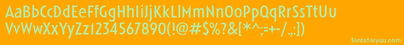 LinotypeSpitzBook Font – Green Fonts on Orange Background