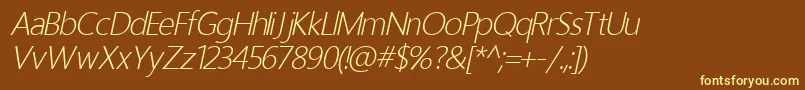 fuente HomizioNovaLightItalic – Fuentes Amarillas Sobre Fondo Marrón