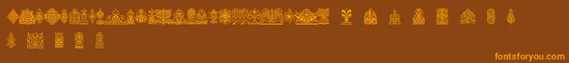 Henmanpictone Font – Orange Fonts on Brown Background