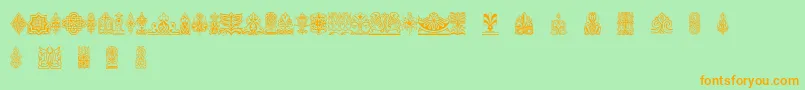 Henmanpictone Font – Orange Fonts on Green Background