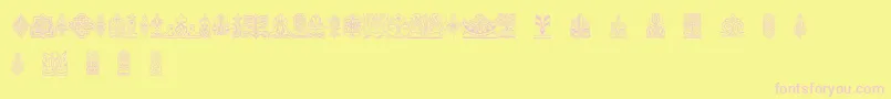 Henmanpictone Font – Pink Fonts on Yellow Background