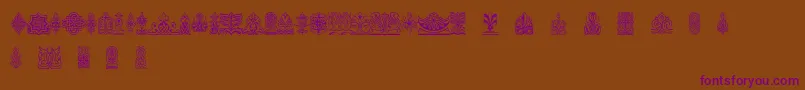 Henmanpictone Font – Purple Fonts on Brown Background