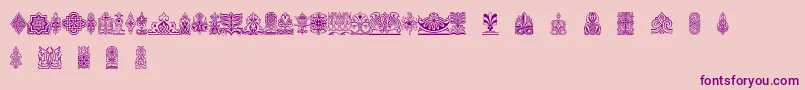 Henmanpictone Font – Purple Fonts on Pink Background