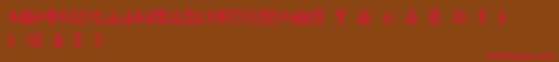 Henmanpictone Font – Red Fonts on Brown Background