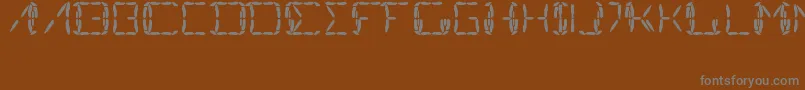 Шрифт MinimalGauge – серые шрифты на коричневом фоне