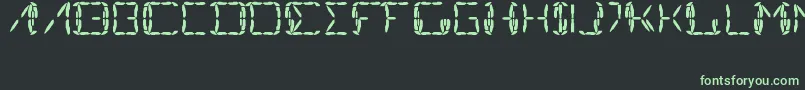 Шрифт MinimalGauge – зелёные шрифты на чёрном фоне