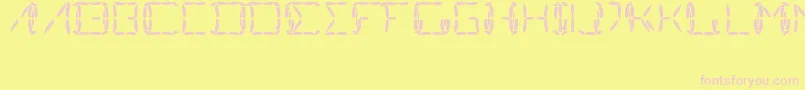 fuente MinimalGauge – Fuentes Rosadas Sobre Fondo Amarillo