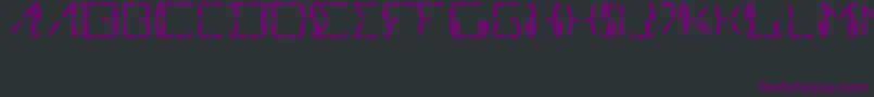 Шрифт MinimalGauge – фиолетовые шрифты на чёрном фоне