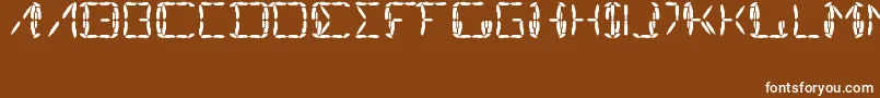 MinimalGauge Font – White Fonts on Brown Background