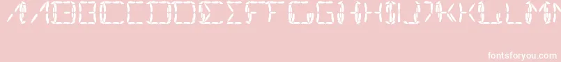 MinimalGauge Font – White Fonts on Pink Background