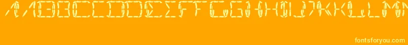 MinimalGauge Font – Yellow Fonts on Orange Background
