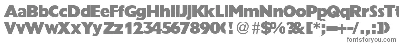 フォントGrandeurRegular – 白い背景に灰色の文字
