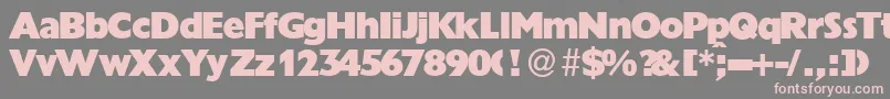 GrandeurRegular Font – Pink Fonts on Gray Background