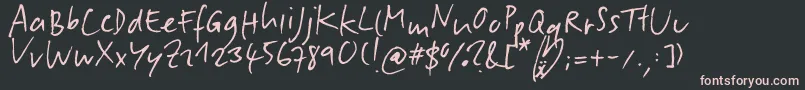 SlipperyDip Font – Pink Fonts on Black Background