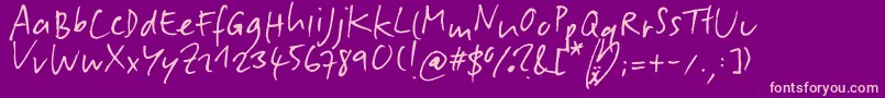 SlipperyDip Font – Pink Fonts on Purple Background