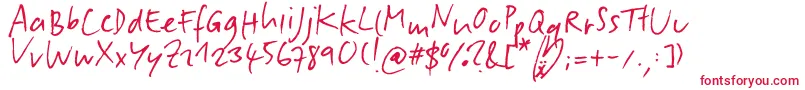 SlipperyDip Font – Red Fonts on White Background