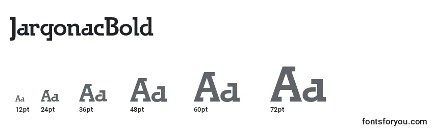 JargonacBold Font Sizes