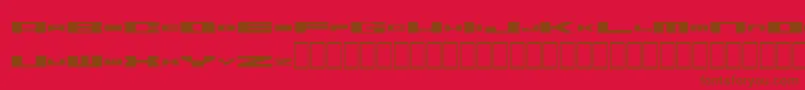 Zerodegrees-Schriftart – Braune Schriften auf rotem Hintergrund