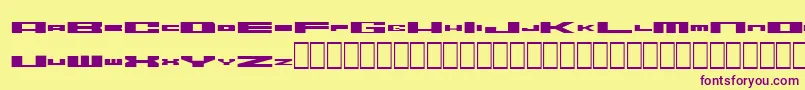 Шрифт Zerodegrees – фиолетовые шрифты на жёлтом фоне