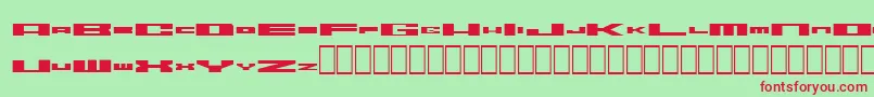 Zerodegrees Font – Red Fonts on Green Background