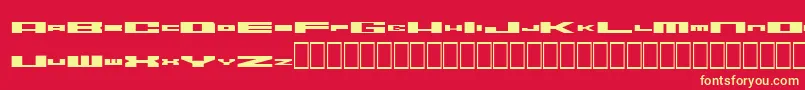 Zerodegrees Font – Yellow Fonts on Red Background