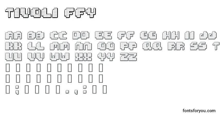 A fonte Tivoli ffy – alfabeto, números, caracteres especiais