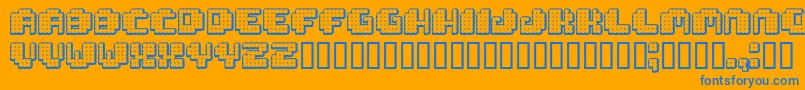 Tivoli ffy Font – Blue Fonts on Orange Background