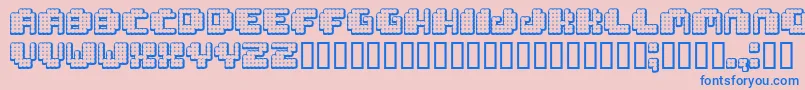 Tivoli ffy Font – Blue Fonts on Pink Background