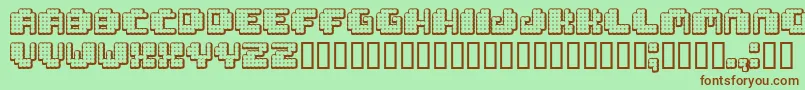 Tivoli ffy Font – Brown Fonts on Green Background