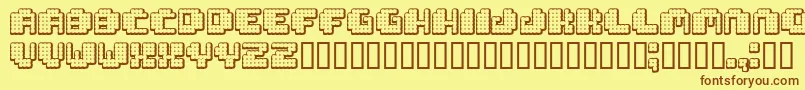 Tivoli ffy Font – Brown Fonts on Yellow Background