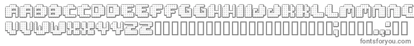 Tivoli ffy-fontti – harmaat kirjasimet valkoisella taustalla