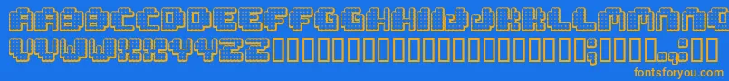 Tivoli ffy Font – Orange Fonts on Blue Background