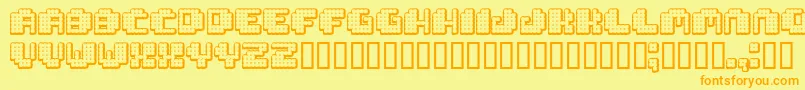 Tivoli ffy Font – Orange Fonts on Yellow Background