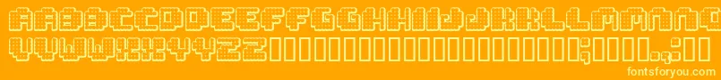 Tivoli ffy Font – Yellow Fonts on Orange Background
