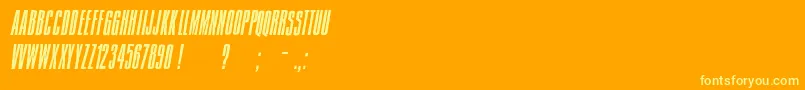 Jampact Font – Yellow Fonts on Orange Background