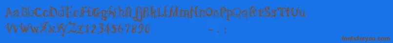 CfspiralityRegular Font – Brown Fonts on Blue Background