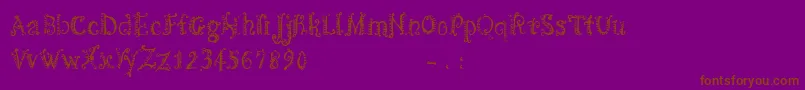 CfspiralityRegular Font – Brown Fonts on Purple Background