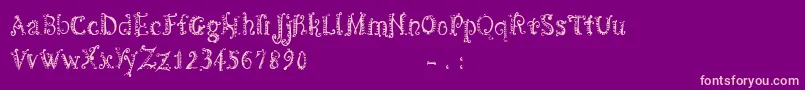 CfspiralityRegular Font – Pink Fonts on Purple Background